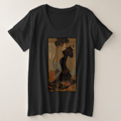 Lady in Black Grote Maat T-shirt (Design voorkant)