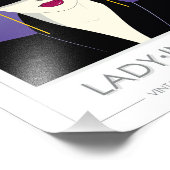 Lady In Black - in stijl van 80's Patrick Nagel Foto Afdruk (Hoek)