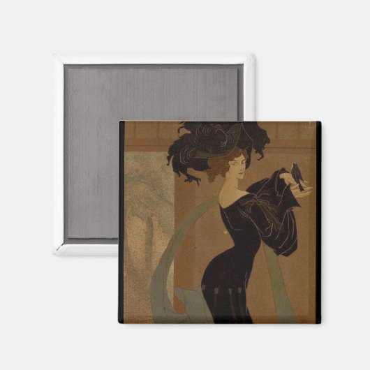 Lady in Black Magneet (Voorkant / Achterkant)