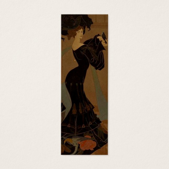 Lady in Black Mini Visitekaartjes (Voorkant)