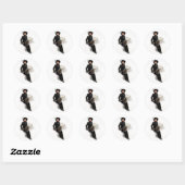 Lady in Black Ronde Sticker (Vel)
