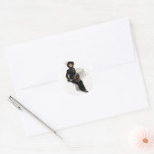 Lady in Black Ronde Sticker (Envelop)