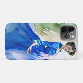 Lady in Blue Dress - Waterverf Schilderij Case-Mate iPhone Case (Achterkant (horizontaal))