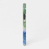 Lady in Blue Dress - Waterverf Schilderij iPhone Hoesje (Rechterkant)