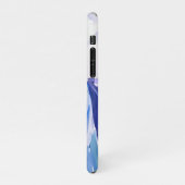 Lady in Blue Dress - Waterverf Schilderij iPhone Hoesje (Linkerkant)