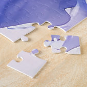 Lady in Blue Dress - Waterverf Schilderij Legpuzzel (Zijkant)