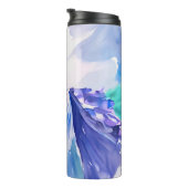 Lady in Blue Dress - Waterverf Schilderij Thermosbeker (Geroteerd rechts)