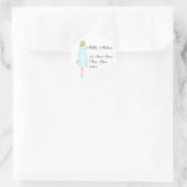 Lady In Blue Ronde Sticker (Tas)