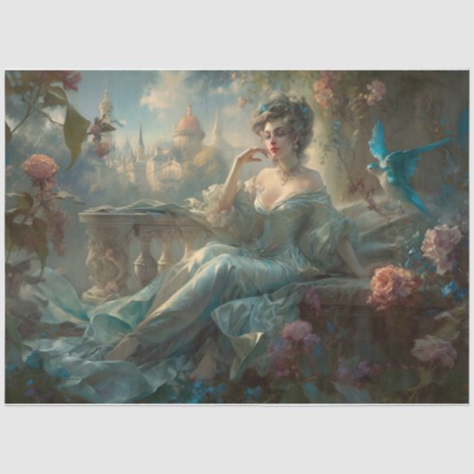 Lady in Blue Tissuepapier (Voorkant)