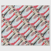 LADY IN DE MIRROR, ART DECO BEAUTY MODE CADEAUPAPIER (Vlak)