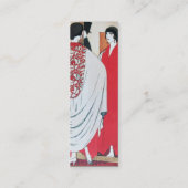 LADY IN DE MIRROR, ART DECO BEAUTY MODE MINI VISITEKAARTJE (Achterkant)