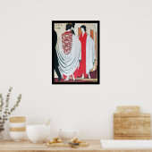 LADY IN DE MIRROR, ART DECO BEAUTY MODE POSTER (Keuken)