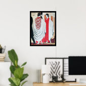 LADY IN DE MIRROR, ART DECO BEAUTY MODE POSTER (Thuiskantoor)