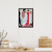 LADY IN DE MIRROR, ART DECO BEAUTY MODE POSTER (Keuken)