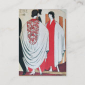 LADY IN DE MIRROR, ART DECO BEAUTY MODE VISITEKAARTJE (Achterkant)