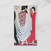 LADY IN DE MIRROR, ART DECO BEAUTY MODE VISITEKAARTJE (Achterkant)