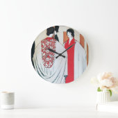 LADY IN DE Mode MIRROR Art Deco Grote Klok (Huis)
