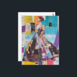 Lady in Fashion Mixed Media Collage Briefkaart<br><div class="desc">Digital art by Angelandspot  © 2025</div>