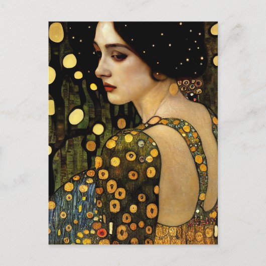Lady in Gold Photo Print Briefkaart (Voorkant)