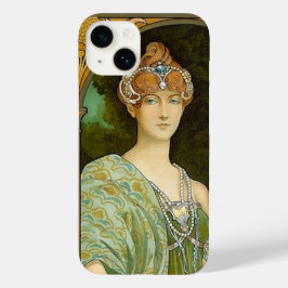 Lady in Green iPhone 15 Case