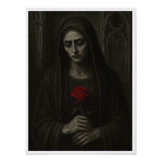 Lady in Mourning Gothic Poster (Voorkant)