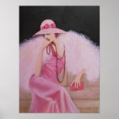 LADY IN PINK, ART DECO POSTER (Voorkant)