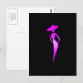 Lady in Pink Briefkaart (Voorkant / Achterkant)
