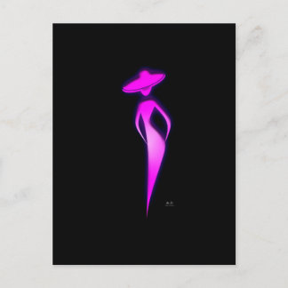 Lady in Pink Briefkaart