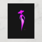 Lady in Pink Briefkaart (Voorkant)