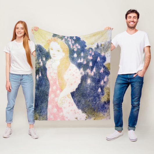 Lady in Pink-dress, Maurice Denis Fleece Deken (In situ)