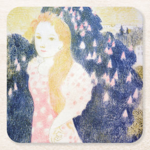 Lady in Pink-dress, Maurice Denis Kartonnen Onderzetters