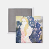 Lady in Pink-dress, Maurice Denis Magneet (Voorkant / Achterkant)