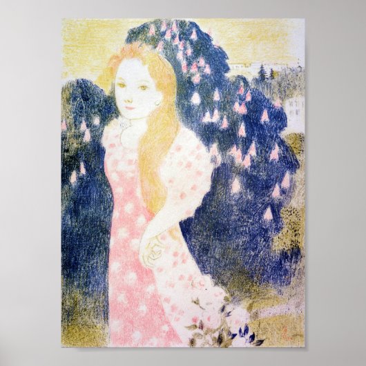 Lady in Pink-dress, Maurice Denis Poster (Voorkant)