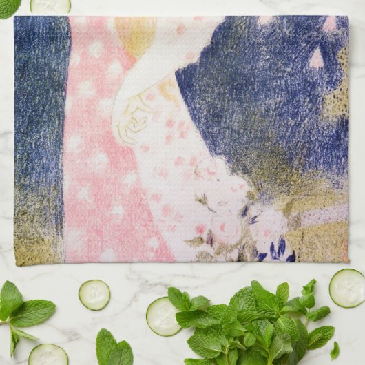 Lady in Pink-dress, Maurice Denis Theedoek (Gevouwen)