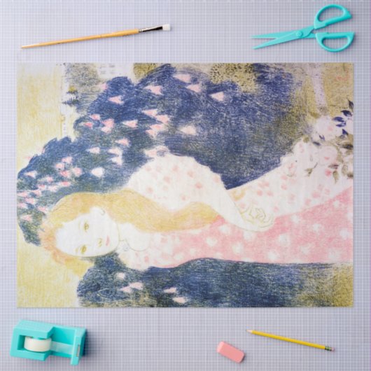 Lady in Pink-dress, Maurice Denis Tissuepapier (Craft)