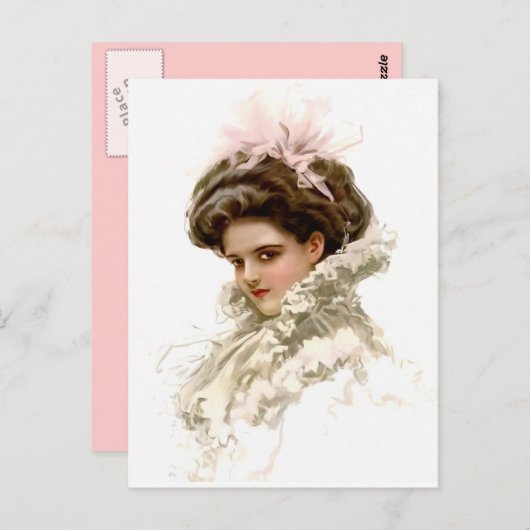 Lady in Profile Briefkaart (Voorkant / Achterkant)