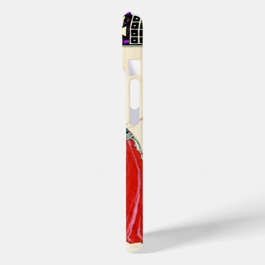 LADY IN RED, BEAUTY MODE COSTUME DESIGN MONOGRAM Case-Mate iPhone CASE (Achterkant / Links)