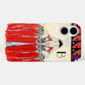 LADY IN RED, BEAUTY MODE COSTUME DESIGN MONOGRAM Case-Mate iPhone CASE (Achterkant (horizontaal))