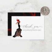 Lady in Red, bedankt voor je briefkaart (Voorkant / Achterkant in situ)