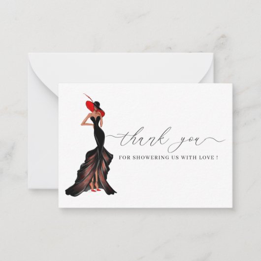 Lady in Red, bedankt voor je briefkaart (Voorkant)