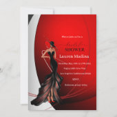 Lady in Red Bridal-douche Kaart (Voorkant)