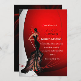 Lady in Red Bridal-douche Kaart