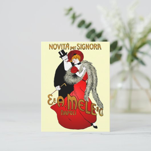 Lady in Red Briefkaart (Staand voorkant)