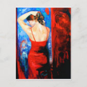 Lady In Red Briefkaart (Voorkant)