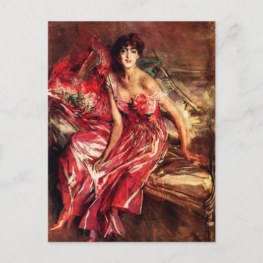 Lady in Red Briefkaart (Voorkant)