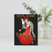Lady in Red Dark Briefkaart (Staand voorkant)