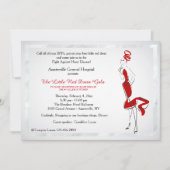 Lady in Red Invitation Kaart (Voorkant)