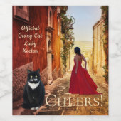 Lady in Red Italy Fine Art Wine Label Wijn Etiket (Enkel label)