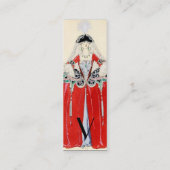 LADY IN RED MODE COSTUME DESIGNER MAKEUP ARTIST MINI VISITEKAARTJE (Achterkant)