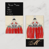 LADY IN RED MODE COSTUME DESIGNER MAKEUP ARTIST VISITEKAARTJE (Voorkant / Achterkant)